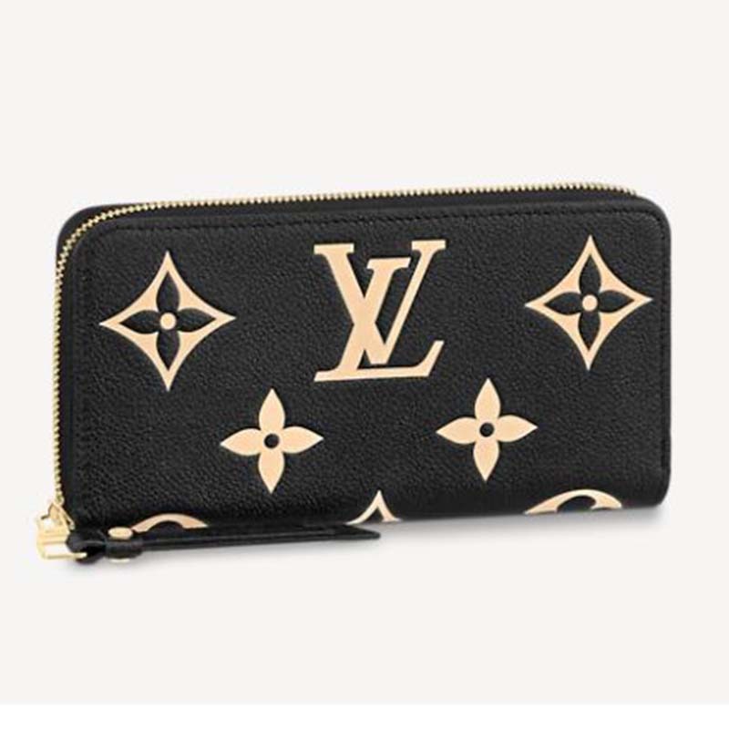 LV LV Unisex Zippy Wallet Two-Tone Monogram Empreinte Embossed